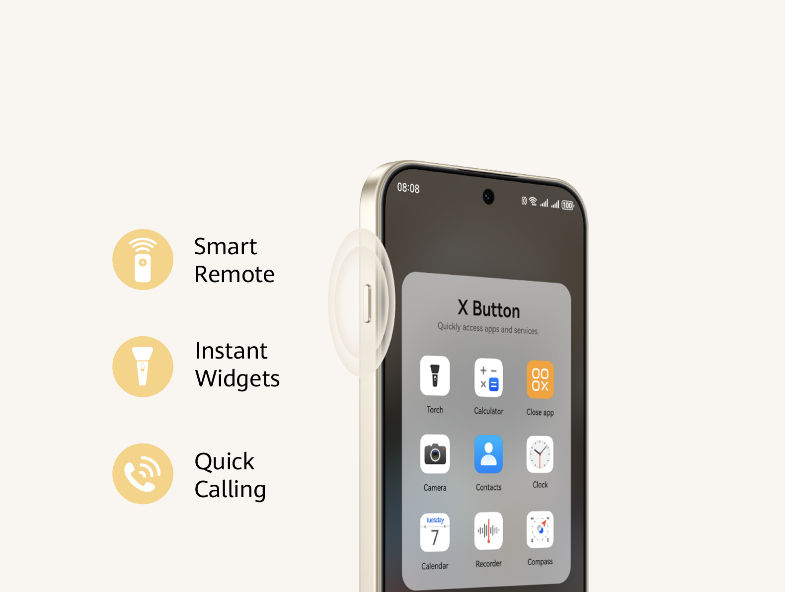 X Button for Instant Access⁴